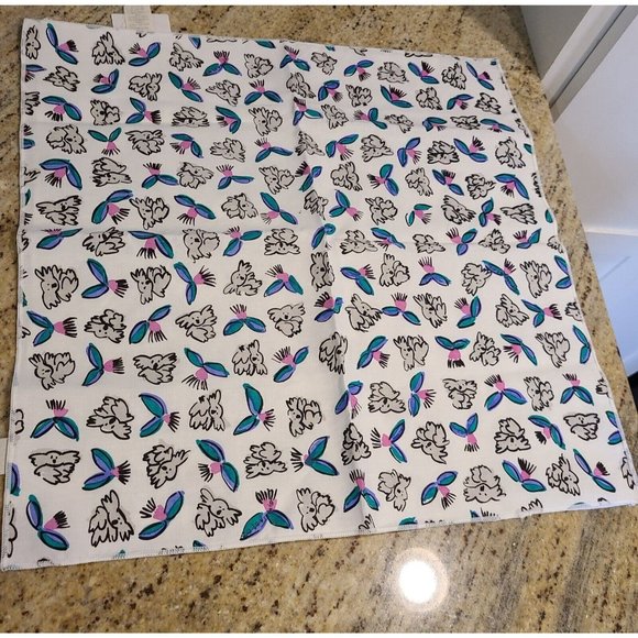 VIVA LA WOMBAT Vintage 90's 2 Napkins 17" Pink Blue Gray Koalas - Picture 6 of 8